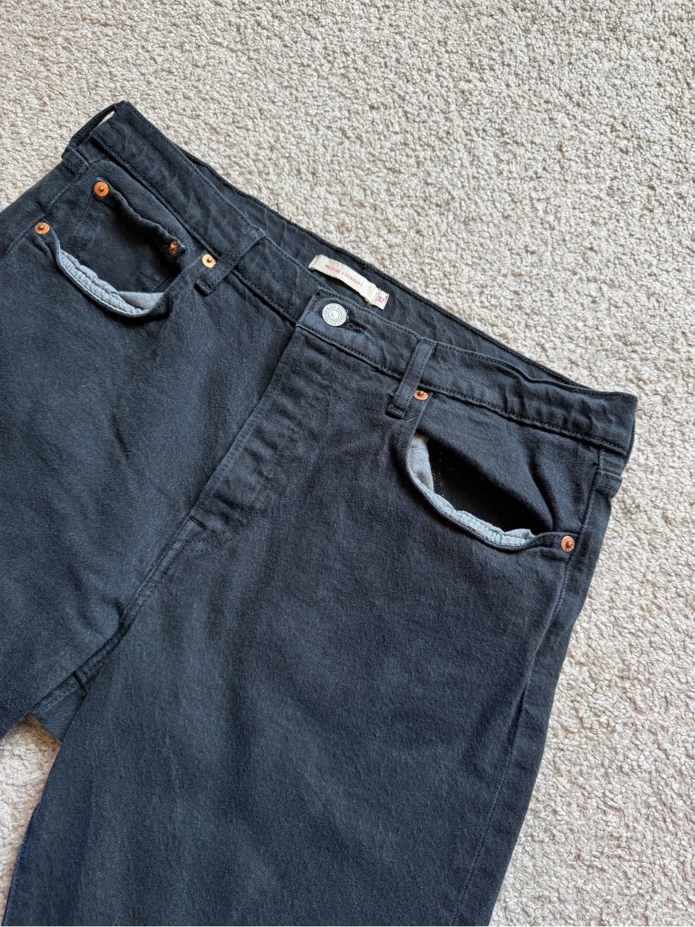 Levi's Women's Wedgie Straight Leg Jeans - Black